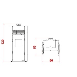 Poêle à pellets "granulés" Palazzetti Ecofire BIANCA 12Kw Acier Poêle à pellets "granulés" Palazzetti Ecofire BIANCA 12Kw Acier