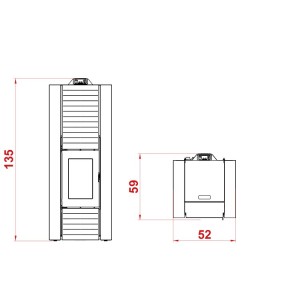 Poêle à pellet "granulés" Palazzetti MARTINA IDRO Lux 10 ou 13kw Acier