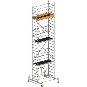 Echafaudage aluminium roulant Zifa 1406216 7.25 mètres base pliante Echafaudage aluminium roulant Zifa 1406216 7.25 mètres base pliante
