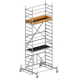 Echafaudage aluminium roulant Zifa 624 5.75 mètres base pliante Echafaudage aluminium roulant Zifa 624 5.75 mètres base pliante