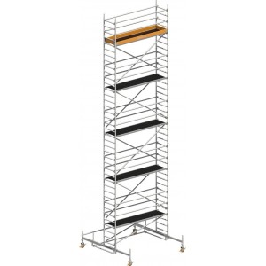 Echafaudage aluminium roulant Uni Standard 1401109 285X75 11.6 mètres Echafaudage aluminium roulant Uni Standard 1401109 285X75 11.6 mètres