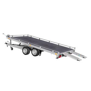 Remorque Transporteur Basculante TP 406 204 2700 2K 406X204X11 2700KG Avec Rampes Alu Intégrée Remorque Transporteur Basculante TP 406 204 2700 2K 406X204X11 2700KG Avec Rampes Alu Intégrée