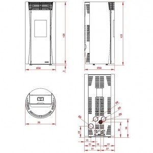 Poêle à Pellets  Vivienne US 9 kW ou 13kW Acier Poêle à Pellets  Vivienne US 9 kW ou 13kW Acier