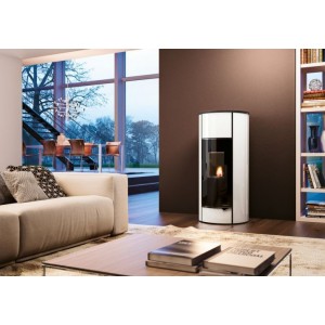 Poêle à pellets "granulés" Palazzetti Ecofire INES 9 kW Acier Blanc Poêle à pellets "granulés" Palazzetti Ecofire INES 9 kW Acier Blanc