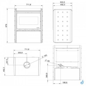 Poêle à bois Palazzetti ASIA 9KW avec Ventilation Air Chaud Frontale Poêle à bois Palazzetti ASIA 9KW avec Ventilation Air Chaud Frontale