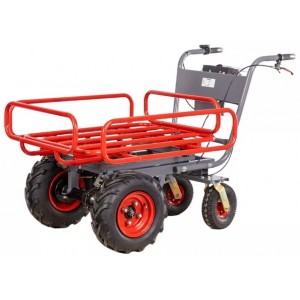 Brouette électrique 4 roues à châssis tubulaire extensible et amovible + benne plastique 300L 300KG - batterie 40V / 6Ah Brouette électrique 4 roues à châssis tubulaire extensible et amovible + benne plastique 300L 300KG - batterie 40V / 6Ah